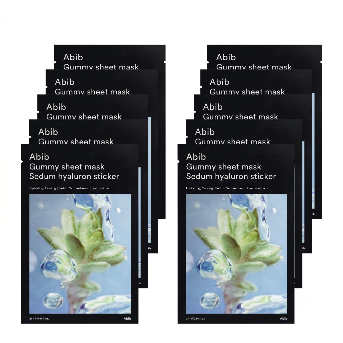 Abib Gummy Sheet Mask Sedum hyaluron sticker 10 Sheets