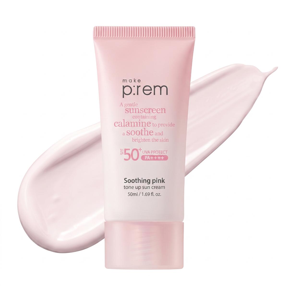 make p:rem Soothing Pink Tone Up Sun Cream 50ml